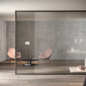 Trennwände Simple Bold von Luconi aus Doppelglas