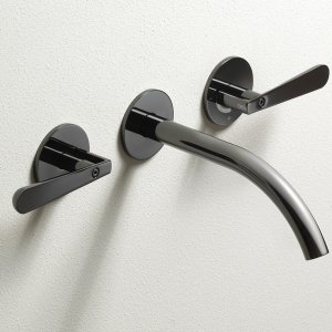 Thermostat-Duschgarnitur Lutezia von Cea Design mit Handbrause, Schlauch seidengrau