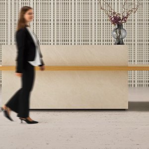 Eichenfurnier Rovere Tabacco auf der Kyo Reception von Martex