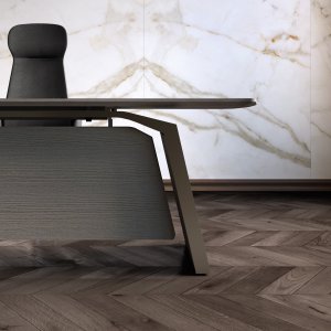 Metar Sideboard in Eiche Carbon mit drei Modulen