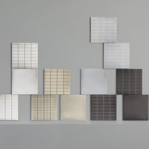 Muster der Aurore Light Green Grid S Fliese 20x20
