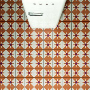 Halbformat Parallel Orange aus Mattonelle Margherita, 20,5x10,1 cm