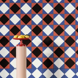 Black Green, handgezeichnetes Motiv von Nathalie Du Pasquier für Mutina