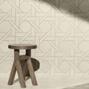 Weaving Mosaik von Mutina mit offenem Ba Leng Muster in Weiss