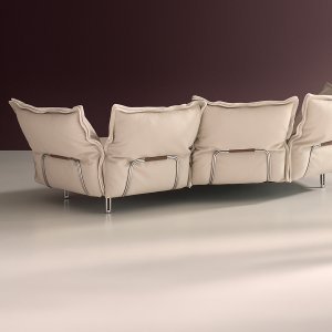 Stahlfüsse in Bronze metallic am Sofa Nuvola