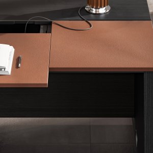 Ono Panel Sitzungstisch 160 x 160 cm mit zentraler Struktur in Schwarz Samt