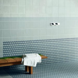 Tape Kollektion Muster Zigzag Brown in glasiertem Feinsteinzeug