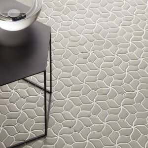 Botanica White Matt gewachstes Mosaik von Yoshioka