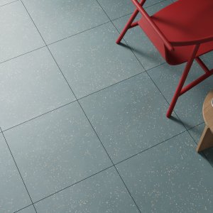 Dusche vollständig in Mutina Primavera Blu ausgekleidet