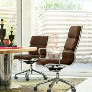 Chefsessel: The Season Slim in der schwarzen Ausführung V6 mit schwarzem Leder