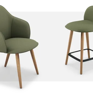 Polsterstuhl se:café soft chair auf pulverbeschichtetem Kufengestell
