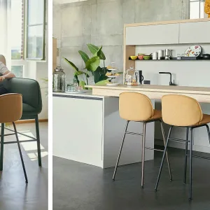 Massivholzstuhl se:café wooden chair aus Esche mit Wiener Geflecht