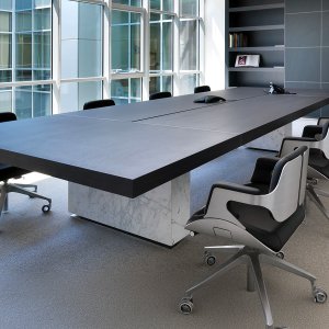 Sitzungstisch Asymmetrical Meeting von Tecno mit asymmetrischer Platte