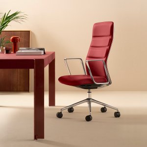 Beidseitig bezogene Rückenlehne des That’s it Executive von hinten