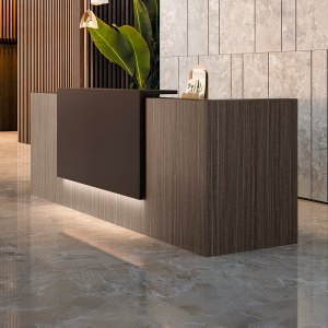 Arbeitsplatzleuchte mit opaler Polycarbonat-Abdeckung am Z2 von Quadrifoglio Tresen