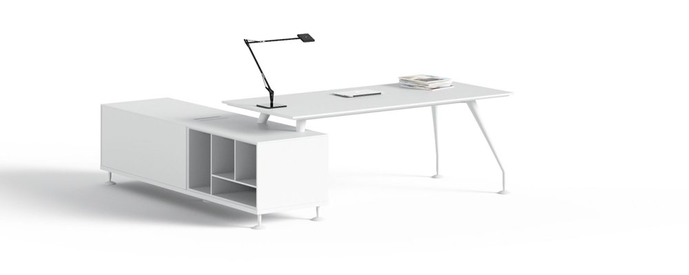Schreibtisch mit Rollcontainer