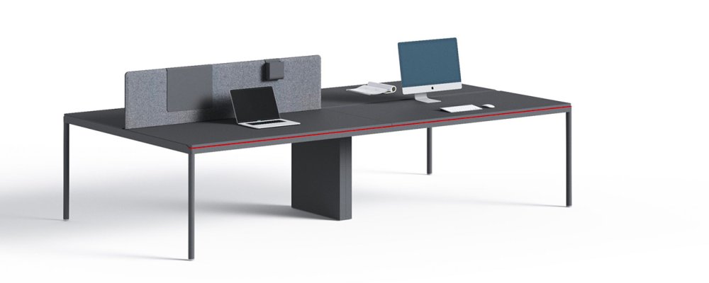 Schreibtisch mit Rollcontainer