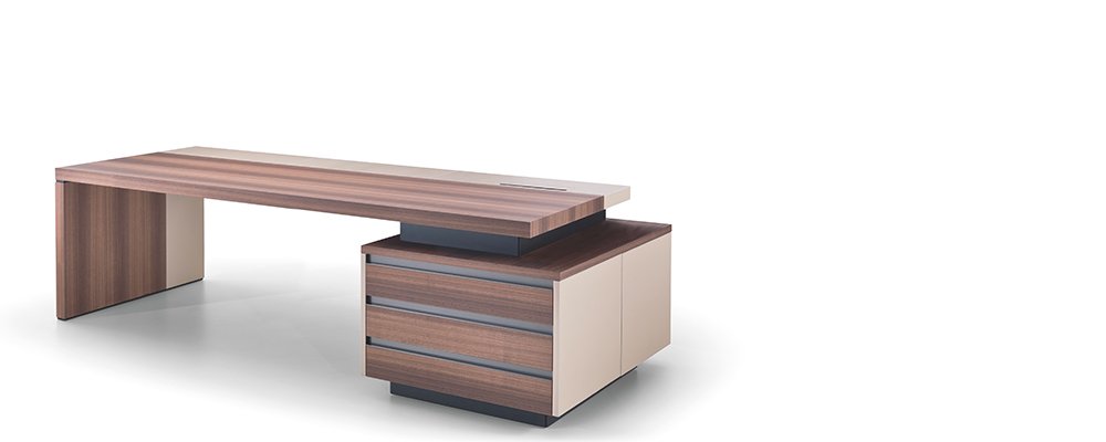 Schreibtisch mit Rollcontainer